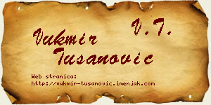 Vukmir Tušanović vizit kartica